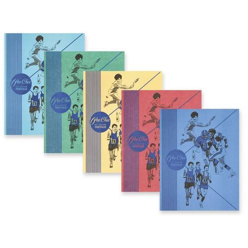 Kensington Mead Color Talk Pocket Folder - 9 1/2" x 12" - 2 Pocket(s) - Paper - Red, Yellow, Green, Dark Blue, Light Blue - 100 / Display Box