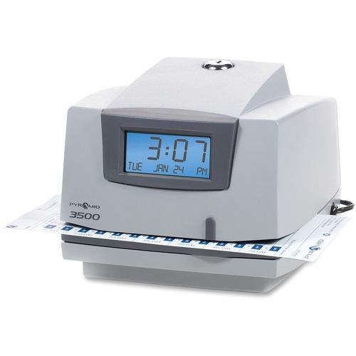 Pyramid Timesystems Pyramid 3500 Time Clock & Document Stamp - Card Punch/StampUnlimited Employees - Digital