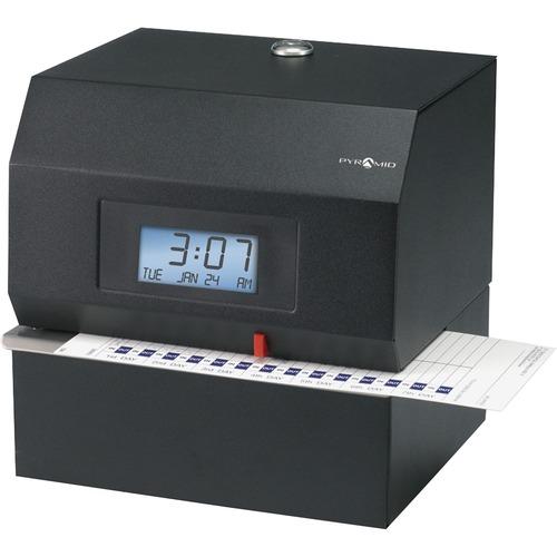 Pyramid Timesystems Pyramid Time Systems 3700 Heavy-duty Electric Time Clock - Card Punch/StampUnlimited Employees - Digital - Date, Time, Year Record Time