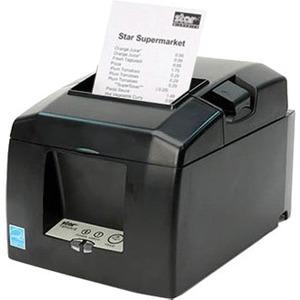 Star Micronics Thermal Printer TSP654IIE-24 SK GRY US - Ethernet - Gray - Liner-free Sticky Paper - 180 mm/sec - Monochrome - Auto Cutter