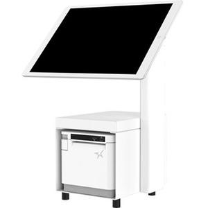 Star Micronics mUnite Tablet POS Stand - 14.80" (375.92 mm) Height x 6.30" (160.02 mm) Width x 8.50" (215.90 mm) Depth - Countertop - Stainless Steel - White