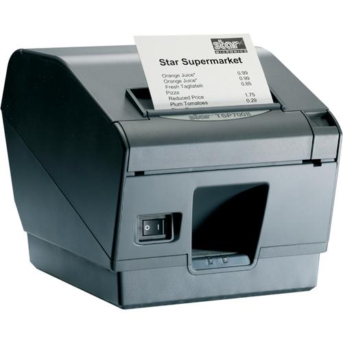 Star Micronics Thermal Printer TSP743IIU-24 GRY - USB - Gray - Receipt Printer - 250 mm/sec - Monochrome - Auto Cutter - Black Mark Label Support