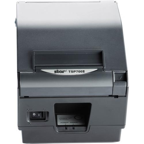 Star Micronics TSP743IIBi-24L OF GRY Desktop Direct Thermal Printer - Monochrome - Wall Mount - Label Print - Bluetooth - 3.15" Print Width - 250 mm/s Mono - 406 x 203 dpi - 3.15" (80 mm) Label Width