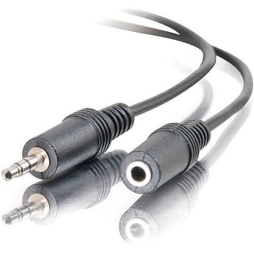 C2G Stereo Audio Extension Cable - Mini-phone Female Stereo - Mini-phone Male Stereo - 15.24m - Black