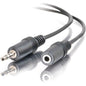 C2G Stereo Audio Extension Cable - Mini-phone Female Stereo - Mini-phone Male Stereo - 15.24m - Black