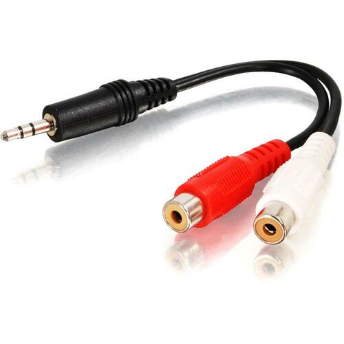 C2G Value Series Audio Y-Cable - Mini-phone Male Stereo - RCA Female Stereo - Black