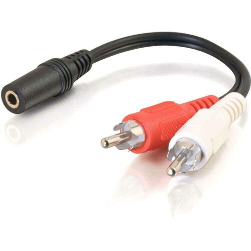 C2G Value Series Audio Y-Cable - Mini-phone Female Stereo - RCA Male Stereo - Black