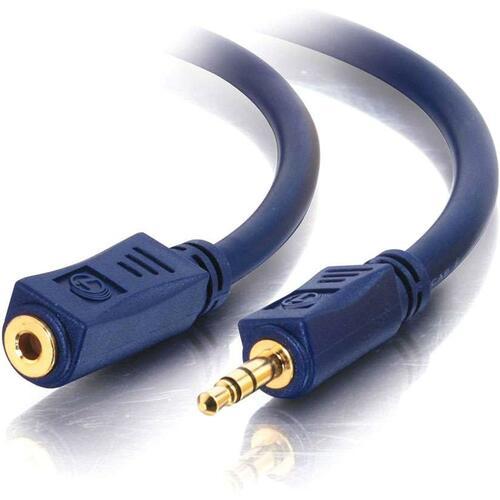 C2G Velocity Audio Extension Cable - Mini-phone Male - Mini-phone Female - 3.66m - Blue
