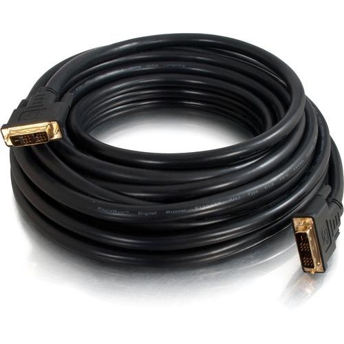 C2G pro 41231 DVI Cable - 10 ft DVI Video Cable - First End: 1 x 24-pin DVI-D (Single-Link) Male Digital Video - Second End: 1 x 24-pin DVI-D (Single-Link) Male Digital Video - Shielding - Black