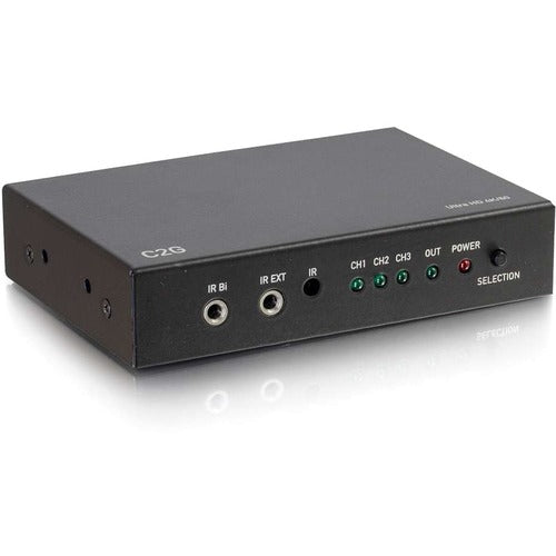 C2G UltraHD HDMI Selector Switch 3 X 1 - 4K HDMI Switch - 3 x Inputs - 1 x Outputs - 3 x HDMI In - 1 x HDMI Out - Computer, Blu-ray Disc Player, Gaming Console, Cable Box, A/V Receiver Compatible