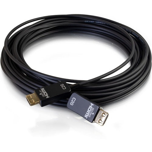 C2G 250ft High Speed HDMI Active Optical Cable (AOC) 4K 60Hz - Plenum Rated - 250 ft Fiber Optic A/V Cable for Audio/Video Device - First End: 1 x HDMI Male Digital Audio/Video - Second End: 1 x HDMI Male Digital Audio/Video - 18 Gbit/s - Supports up to