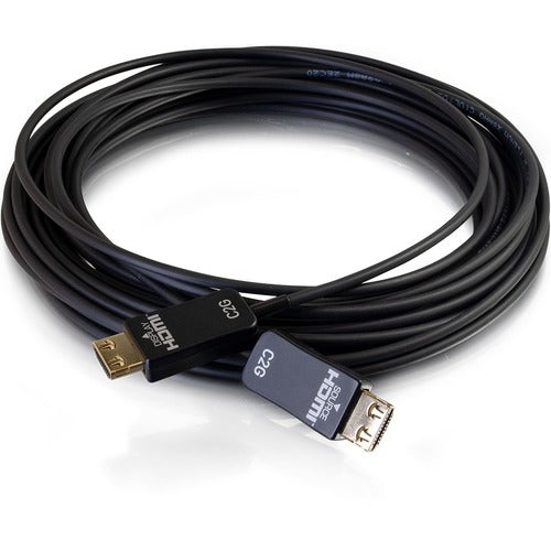 C2G 300ft High Speed HDMI Active Optical Cable (AOC) 4K 60Hz - Plenum Rated - 300 ft Fiber Optic A/V Cable for Audio/Video Device - First End: 1 x HDMI Male Digital Audio/Video - Second End: 1 x HDMI Male Digital Audio/Video - 18 Gbit/s - Supports up to