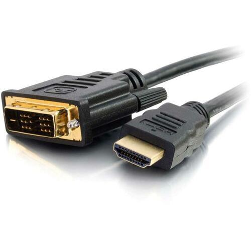 C2G 1.5m HDMI to DVI-D Digital Video Cable - 4.9 ft DVI/HDMI Video Cable for Audio/Video Device - First End: 1 x DVI-D (Single-Link) Male Digital Video - Second End: 1 x HDMI (Type A) Male Digital Audio/Video - Shielding - Black