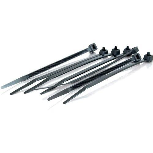 C2G 6" Cable Tie - Black - 100 Pack