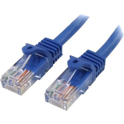 StarTech.com 5m Cat5e Patch Cable with Snagless RJ45 Connectors - Blue - 5 m Patch Cord - 16.4 ft Category 5e Network Cable for Network Device, Hub, Switch, Print Server, Patch Panel, Workstation - First End: 1 x RJ-45 Male Network - Second End: 1 x RJ-4