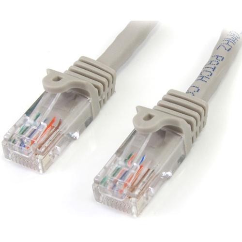 StarTech.com 100 ft Gray Snagless Cat5e UTP Patch Cable - Category 5e - 100 ft - 1 x RJ-45 Male - 1 x RJ-45 Male - Gray