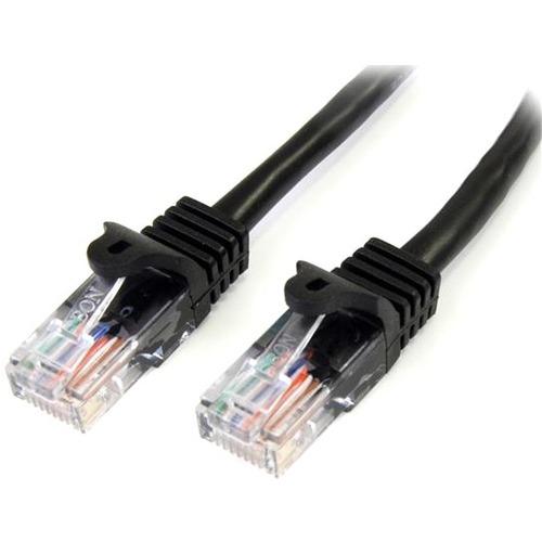 StarTech.com 10 ft Black Cat5e Snagless UTP Patch Cable - Make Fast Ethernet network connections using this high quality Cat5e Cable, with Power-over-Ethernet capability - 10ft Cat5e Patch Cable - 10ft Cat 5e Patch Cable - 10ft Cat5e Patch Cord - 10ft RJ