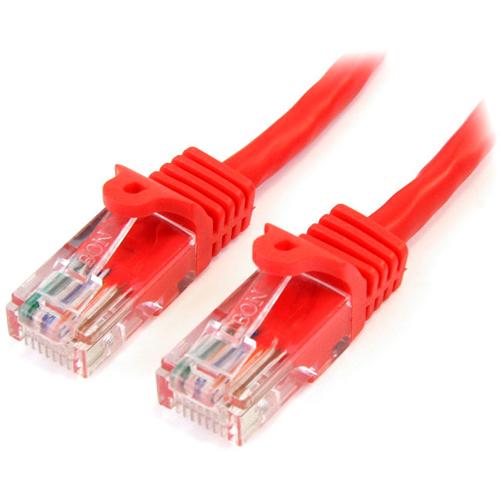 StarTech.com 15 ft Red Snagless Cat5e UTP Patch Cable - Category 5e - 15 ft - 1 x RJ-45 Male - 1 x RJ-45 Male - Red