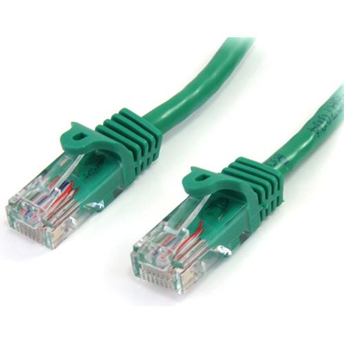 StarTech.com 25 ft Cat5e Green Snagless RJ45 UTP Cat 5e Patch Cable - 25ft Patch Cord - Category 5e - 25 ft - 1 x RJ-45 Male - 1 x RJ-45 Male - Green