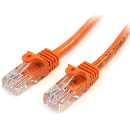 StarTech.com Snagless Cat5e UTP Patch cable - RJ-45 (M) - RJ-45 (M) - 0.9 m - UTP - ( CAT 5e ) - Orange - Category 5e - 3 ft - 1 x RJ-45 Male - 1 x RJ-45 Male - Orange