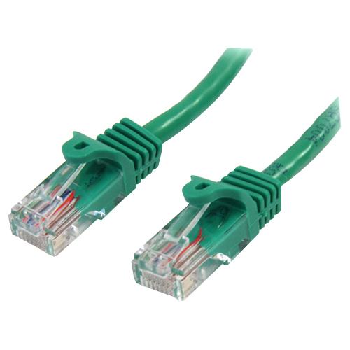 StarTech.com 5 ft Cat5e Green Snagless RJ45 UTP Cat 5e Patch Cable - 5ft Patch Cord - 5 ft Category 5e Network Cable for Network Device - First End: 1 x RJ-45 Male Network - Second End: 1 x RJ-45 Male Network - Patch Cable - Gold Plated Contact - Green -