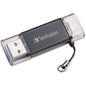 Verbatim 16GB Store 'n' Go Dual USB 3.0 Flash Drive for Apple Lightning Devices - Graphite - Transfer files easily between your Apple devices and your PC's. - PuriLite