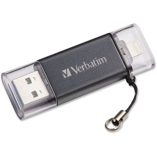 Verbatim 16GB Store 'n' Go Dual USB 3.0 Flash Drive for Apple Lightning Devices - Graphite - Transfer files easily between your Apple devices and your PC's.