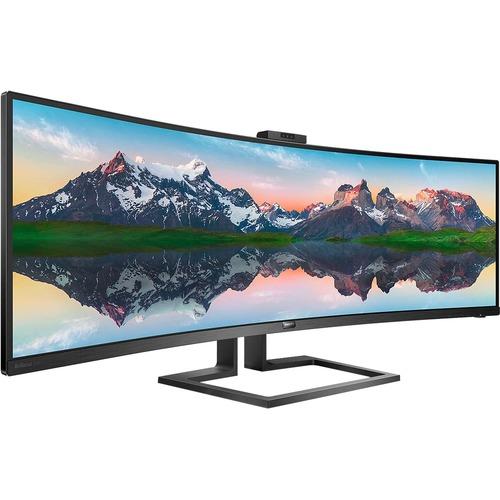 Philips Brilliance 499P9H 48.8" Dual Quad HD (DQHD) Curved Screen WLED LCD Monitor - 32:9 - Textured Black - 5120 x 1440 - 16.7 Million Colors - Adaptive Sync (DisplayPort/HDMI) - 450 cd/m‚² - 5 ms GTG - HDMI - DisplayPort - Speaker