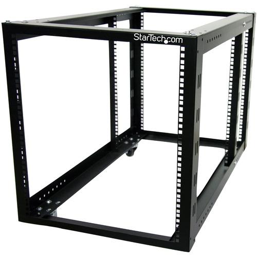 StarTech.com 12U 4 Post Server Equipment Open Frame Rack Cabinet w/ Adjustable Posts & Casters - Store your servers, network and telecommunications equipment in this 12U, adjustable open-frame rack - four post rack - 4 post rack - 12u 4 post rack - 12u s