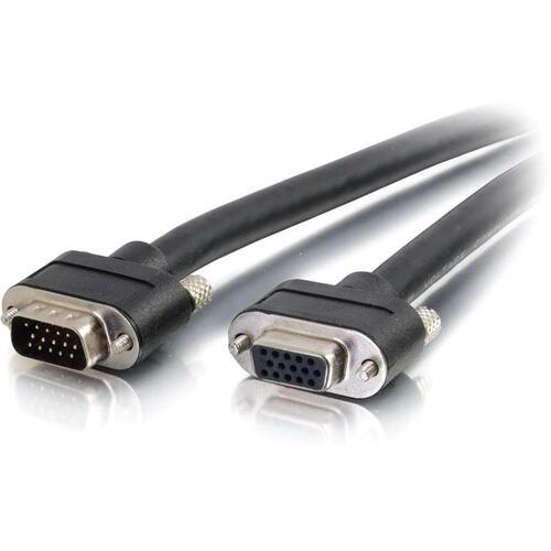 C2G 10ft Select VGA Video Extension Cable M/F - 10 ft VGA Video Cable for Video Device - First End: 1 x HD-15 Male VGA - Second End: 1 x HD-15 Female VGA - Extension Cable - Black