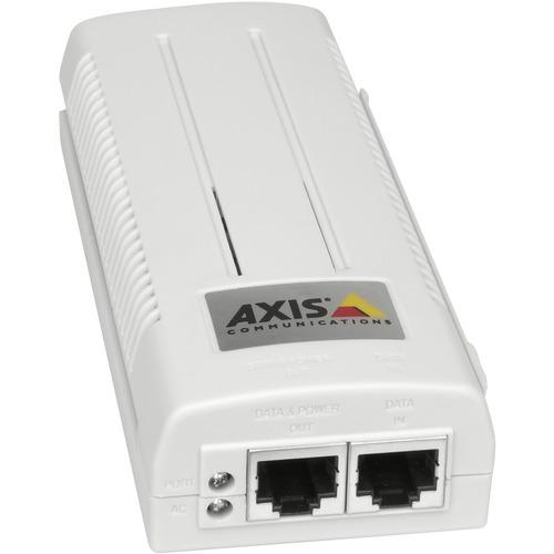 Axis Communications AXIS T8120 Midspan 15 W 1-Port - 110 V AC, 220 V AC Input - 48 V DC Output - 1 Output Port(s) - 15.40 W - Wall Mountable