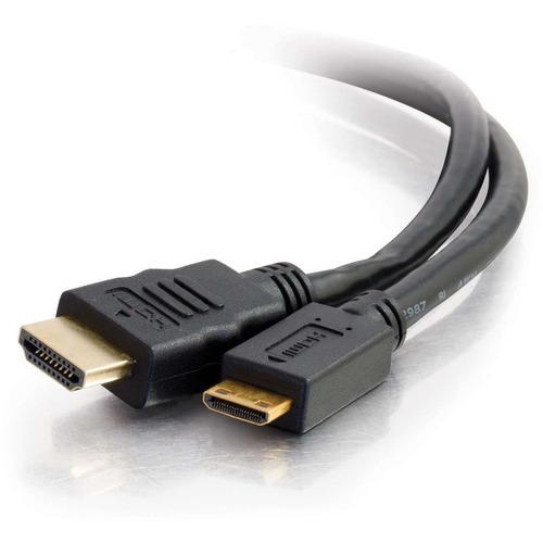 C2G 3ft High Speed HDMI to Mini HDMI Cable with Ethernet - 3 ft HDMI A/V Cable for Audio/Video Device, Smartphone, Tablet, Desktop Computer - First End: 1 x HDMI Male Digital Audio/Video - Second End: 1 x HDMI (Mini Type C) Male Digital Audio/Video - Sup