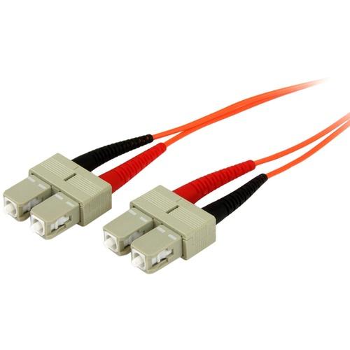 StarTech.com 2m Fiber Optic Cable - Multimode Duplex 50/125 - OFNP Plenum - SC/SC - OM2 - SC to SC Fiber Patch Cable - Provide a high-performance link between fiber network devices, for applications requiring plenum rated cables - Duplex Fiber Cable - SC