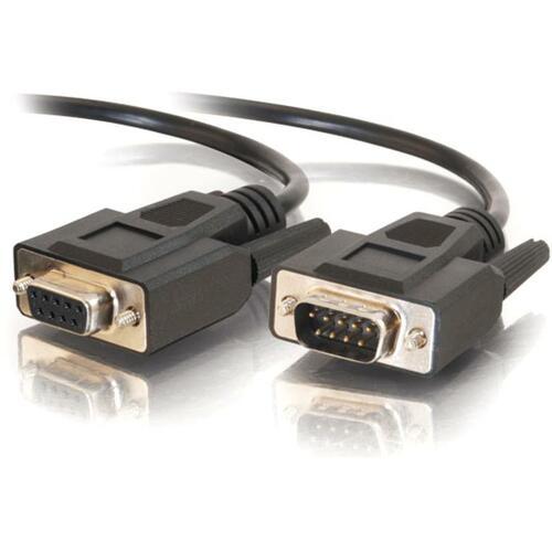 C2G Serial Extension Cable - DB-9 Male Serial - DB-9 Female Serial - 4.57m - Black