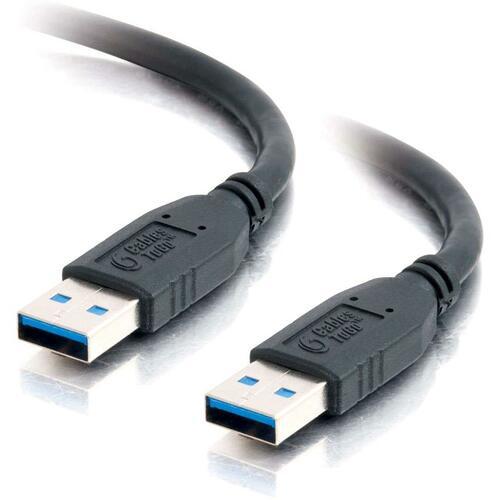 C2G 54171 USB Cable - 6.6 ft USB Data Transfer Cable - First End: 1 x Type A Male USB - Second End: 1 x Type A Male USB - Shielding - Black