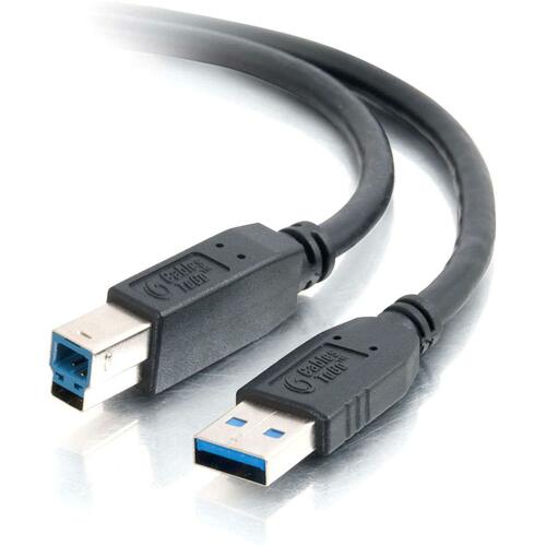 C2G 54173 USB Cable Adapter - 3.2 ft USB Data Transfer Cable - First End: 1 x Type A Male USB - Second End: 1 x Type B Male USB - Shielding - Black
