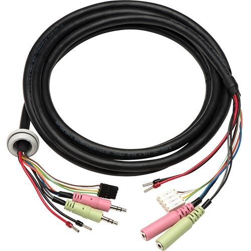 Axis Communications AXIS Multicable B I/O Audio Power, 2.5 m - 8.2 ft Multipurpose Cable for Surveillance Camera - First End: 2 x Mini-phone Male Audio, First End: 1 x Terminal Block, First End: 2 x Male Power - Second End: 2 x Mini-phone Female Audio, S