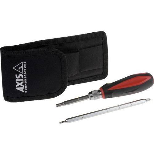 Axis Communications AXIS 4-in-1 Security Screwdriver Kit - Stainless Steel, Chrome Vanadium - Non-slip Handle, Rubber Handle, Quick-release, Tamper Resistant