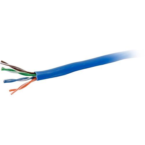C2G Cat.6 UTP Network Cable - 1000 ft Category 6 Network Cable for Network Device - Bare Wire - Bare Wire - 23 AWG - Blue