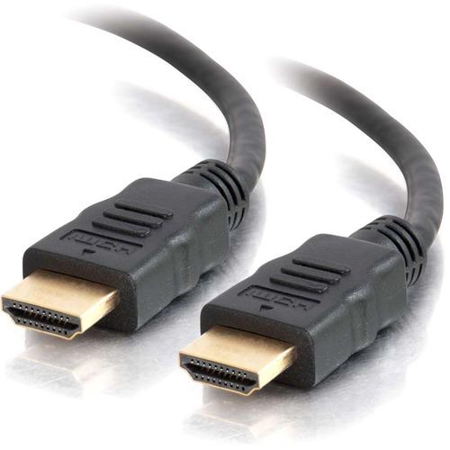 C2G 3ft High Speed HDMI Cable with Ethernet - 4K 60Hz - 3 ft HDMI A/V Cable for Audio/Video Device, Chromebook, Network Device, Switch, Home Theater System - First End: 1 x HDMI Digital Audio/Video - Second End: 1 x HDMI Digital Audio/Video - Stacking Ca