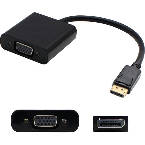 Add-On Computer AddOn 57Y4393-AO-5PK DisplayPort/VGA Video Cable - 7.9" DisplayPort/VGA Video Cable for Video Device, Monitor - First End: 1 x DisplayPort Male - Second End: 1 x HD-15 - Supports up to 1920 x 1200 - Copper Plated Connector - Black - 5