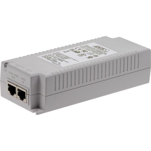 Axis Communications AXIS T8134 60 W Midspan - 120 V AC, 230 V AC Input - 1 x 10/100/1000Base-T Output Port(s) - 60 W - Wall/Shelf/DIN Rail-mountable