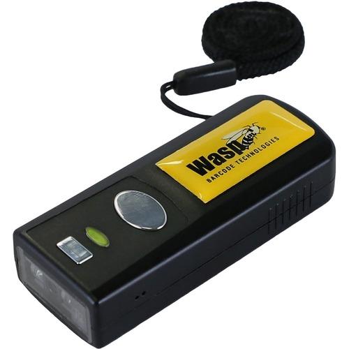 Wasp WWS110i Pocket Barcode Scanner - Wireless Connectivity - 380 scan/s - 5.50" (139.70 mm) Scan Distance - 1D - Laser - Bluetooth - USB - Black