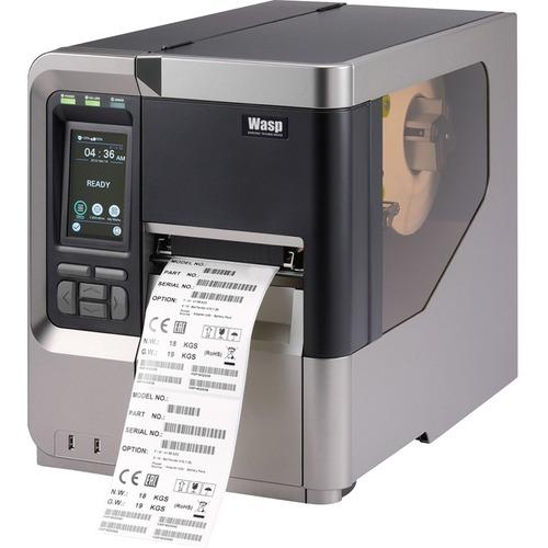 Wasp WPL618 Industrial Direct Thermal/Thermal Transfer Printer - Monochrome - Label Print - Ethernet - USB - Serial - 83.33 ft (25400 mm) Print Length - 4.09" Print Width - 457.20 mm/s Mono - 203 dpi - Wireless LAN - 4.49" (114.05 mm) Label Width - 83.33