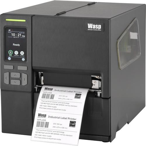 Wasp WPL408 Industrial Direct Thermal/Thermal Transfer Printer - Label Print - Ethernet - USB - Serial - 83.33 ft (25400 mm) Print Length - 4.25" Print Width - 254 mm/s Mono - 203 dpi - 4.70" (119.38 mm) Label Width - 83.33 ft (25400 mm) Label Length