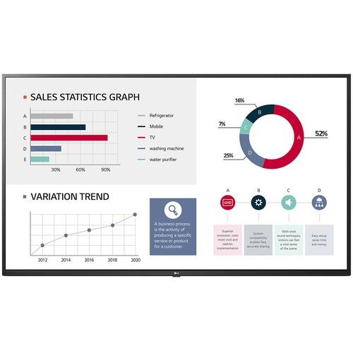 Lg Electronics LG 65UL3G-B Digital Signage Display - 65" LCD - 3840 x 2160 - LED - 400 cd/m‚² - 2160p - HDMI - USB - SerialEthernet - Ceramic Black