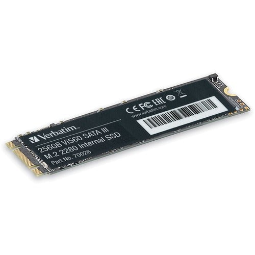 Verbatim Vi560 256 GB Solid State Drive - M.2 2280 Internal - SATA (SATA/600) - Notebook, Desktop PC Device Supported - 110 TB TBW - 560 MB/s Maximum Read Transfer Rate - 3 Year Warranty - 1 Pack