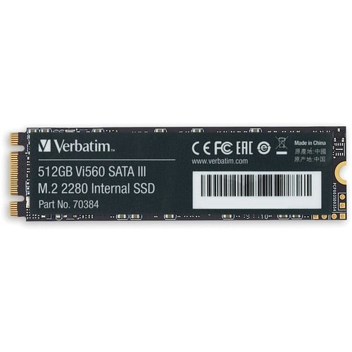 Verbatim Vi560 512 GB Solid State Drive - M.2 2280 Internal - SATA (SATA/600) - Notebook, Desktop PC Device Supported - 240 TB TBW - 560 MB/s Maximum Read Transfer Rate - 3 Year Warranty - 1 Pack