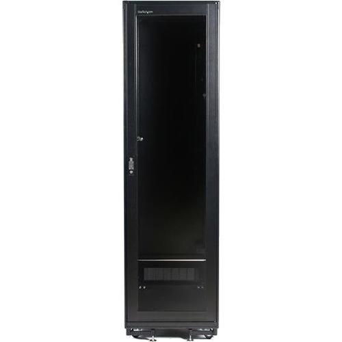 Startech Directship StarTech.com 41U Rack Enclosure Server Cabinet - 32.3 in. Deep - Built-in Fans - Store your servers - network and telecommunications equipment securely in this 41U solid steel rack - 41U Black Server Rack Cabinet 32.3" Deep - Includes