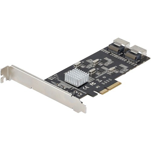 StarTech.com 8 Port SATA PCIe Card, PCI Express 6Gbps SATA Expansion Card with 4 Controllers, PCI-e x4 Gen 2 to SATA III Adapter Card - SATA III 6Gbps PCIe x4 Gen 2 card - PCIe SATA expansion card has 2x Mini-SAS ports with Mini-SAS to 4x SATA adapter ca